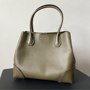 NWOT New Michael Kors Green Leather Satchel